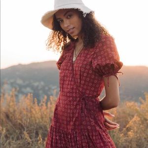 Christy Dawn August Dress in Crimson Daisy